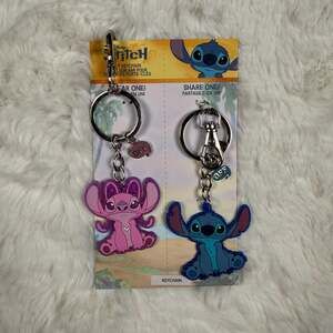 Disney Angel & Stitch BFF Keychain Duo Set